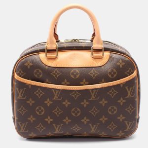 Louis Vuitton Brown Monogram Canvas Trouville Handbag, Satchels - Luxury Closet catalog
