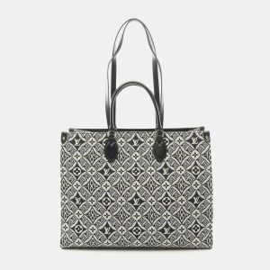 Louis Vuitton Gray/Black Monogram Jacquard OnTheGo GM Since 1854 Tote Bag, Tote Handbags - Luxury Closet catalog