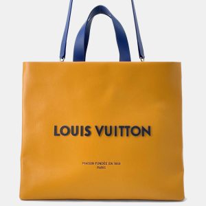Louis Vuitton Saffron Leather MM Shopper Tote Bag, Tote Handbags - Luxury Closet catalog