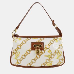 Louis Vuitton Brown Vinyl, Leather Pochette Accessoires Shoulder Bag, Handbags - Luxury Closet catalog