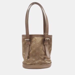 Louis Vuitton Gray Monogram Satin Little Bucket Handbag, Handbags - Luxury Closet catalog