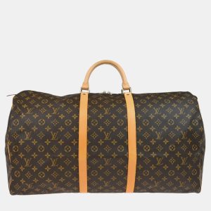 Louis Vuitton Brown Monogram Canvas Keepall 60 Duffle Bag, Handbags - Luxury Closet catalog