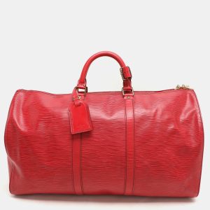 Louis Vuitton Red Epi Leather Keepall 50 Bag, Handbags - Luxury Closet catalog