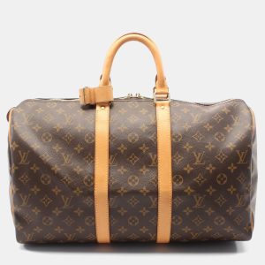 Louis Vuitton Keepall 45 Travel Hand Bag Monogram Leather Brown, Handbags - Luxury Closet catalog