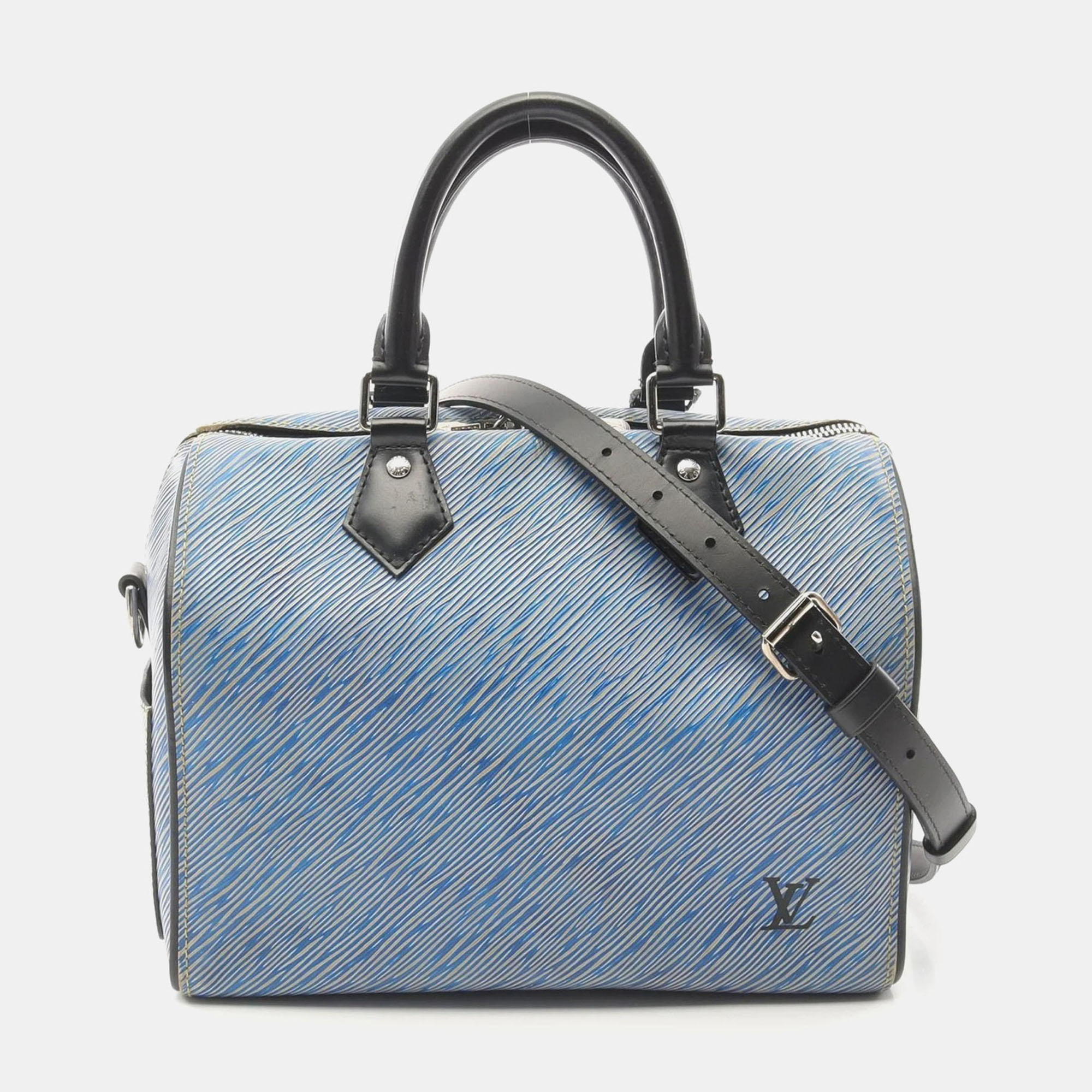 Louis Vuitton Speedy Bandouliere 25 2Way Handbag Epi Denim Blue Lv, Satchels - Luxury Closet catalog