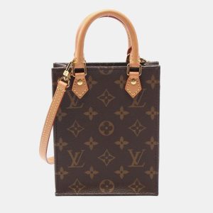 Louis Vuitton Brown Monogram Petit Sac Plat Tote Bag, Tote Handbags - Luxury Closet catalog