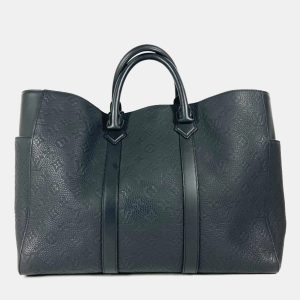 Louis Vuitton Black Taurillon Leather Monogram Sac Plat 24H Tote Bag, Tote Handbags - Luxury Closet catalog