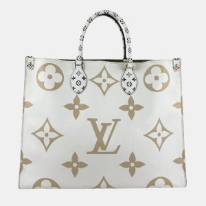 Louis Vuitton Kaki Beige Coated Canvas Monogram Giant Onthego GM Tote Bag, Tote Handbags - Luxury Closet catalog