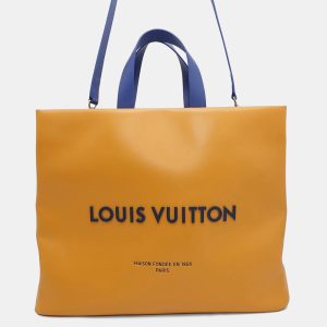 Louis Vuitton Saffron Leather Shopper Tote MM Bag, Tote Handbags - Luxury Closet catalog