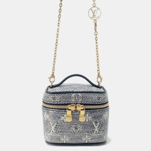 Louis Vuitton Blue Monogram Laminated Jacquard Micro Vanity Bag, Shoulder Bags - Luxury Closet catalog
