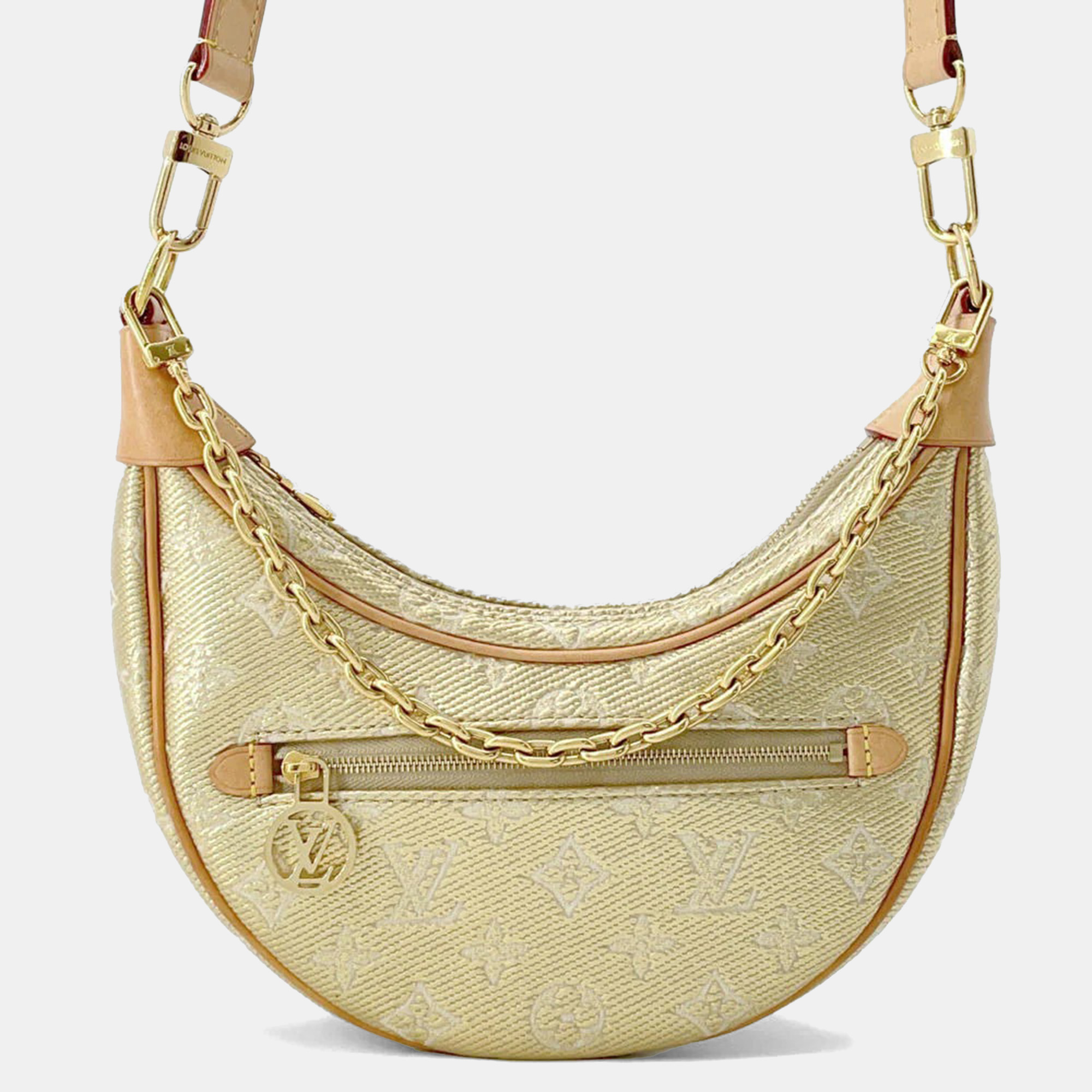 Louis Vuitton Loop Gold Monogram Laminated Jacquard Hobo Bag, Shoulder Bags - Luxury Closet catalog