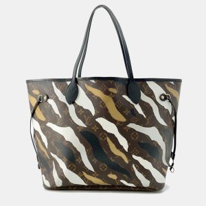 Louis Vuitton Noir/Gold/Silver Monogram Neverfull MM Tote Bag, Tote Handbags - Luxury Closet catalog