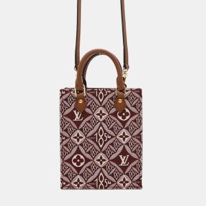 Louis Vuitton Bordeaux Monogram Jacquard Canvas Since 1854 Petit Sac Plat Tote Bag, Tote Handbags - Luxury Closet catalog