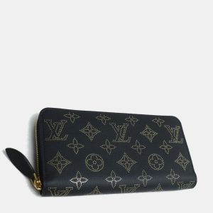 Louis Vuitton Black/Gold Monogram Mahina Leather Long Round Zippy Wallet, Wallets & Money Clips - Luxury Closet catalog