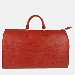 Louis Vuitton Red Epi Speedy 40 Duffle Handbag, Handbags - Luxury Closet catalog