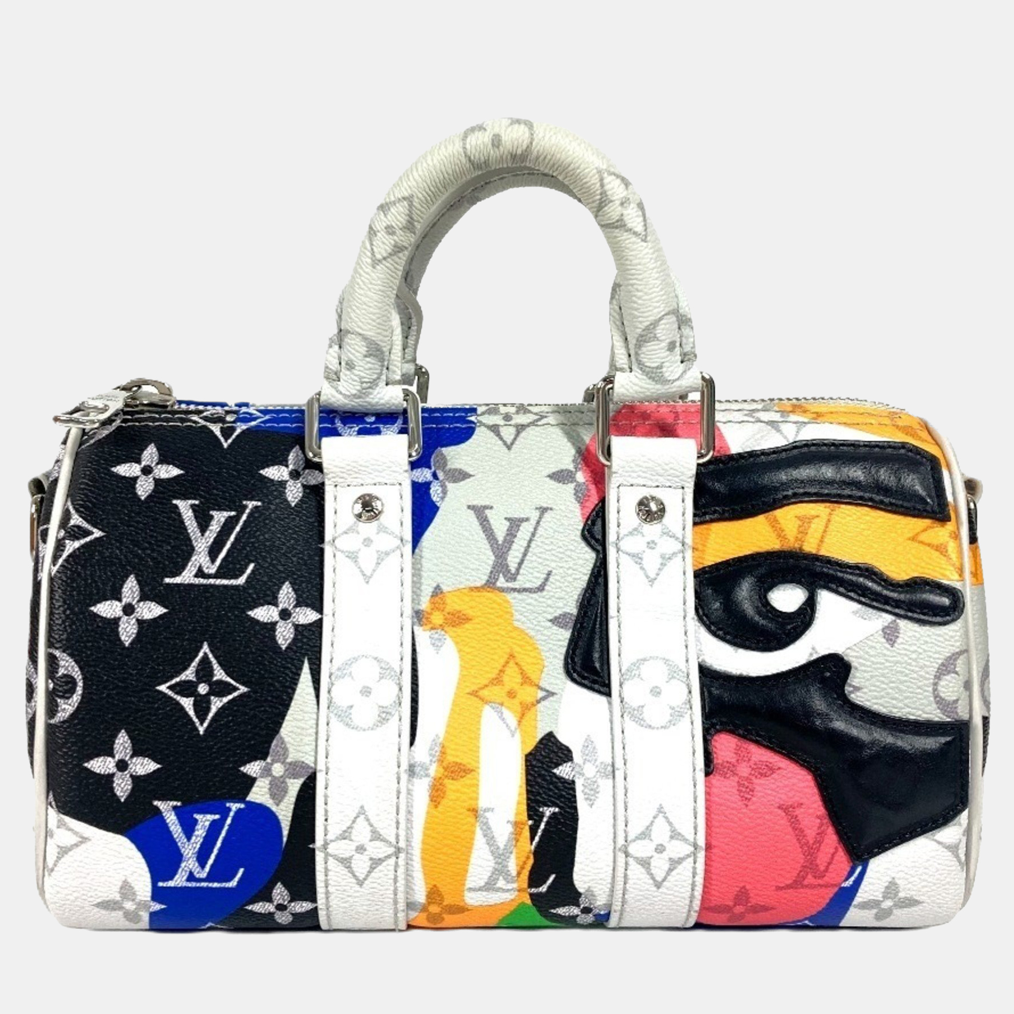 Louis Vuitton Multicolor Canvas Leather Monogram LV Portrait Keepall Bandouliere 25 Boston Handbag, Handbags - Luxury Closet catalog