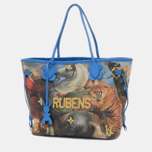 Louis Vuitton Blue Printed Masters Collection Neverfull MM, Tote Handbags - Luxury Closet catalog