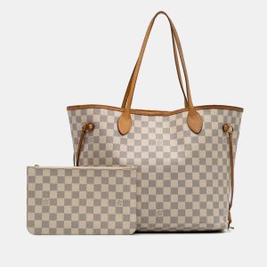 Louis Vuitton White Damier Azur Neverfull MM, Tote Handbags - Luxury Closet catalog