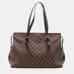 Louis Vuitton Brown Damier Ebene Canvas Chelsea Shoulder Bag, Tote Handbags - Luxury Closet catalog