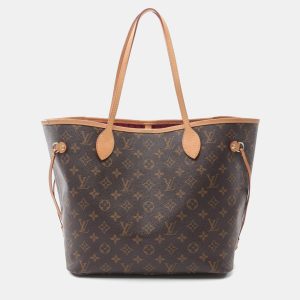Louis Vuitton Neverfull MM Brown Monogram Canvas Tote Bag, Tote Handbags - Luxury Closet catalog