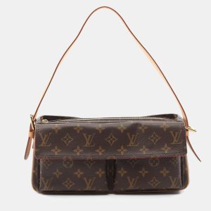 Louis Vuitton Vivacite MM Brown Monogram Leather Shoulder Bag, Handbags - Luxury Closet catalog
