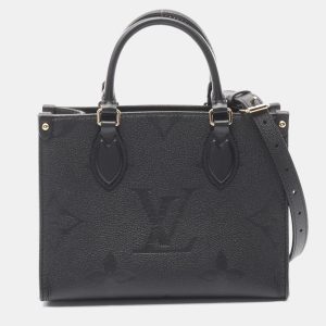 Louis Vuitton On-The-Go PM Black Monogram Empreinte Leather Handbag, Tote Handbags - Luxury Closet catalog