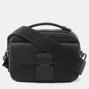 Louis Vuitton Taurillon Noir Leather S Lock Crossbody Bag, Handbags - Luxury Closet catalog
