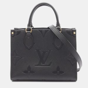 Louis Vuitton On-The-Go PM Black Monogram Empreinte Leather Bag, Tote Handbags - Luxury Closet catalog