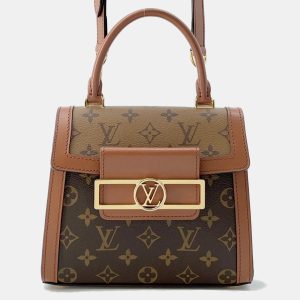 Louis Vuitton Dauphine Brown Monogram Reverse Canvas Top Handle Bag, Satchels - Luxury Closet catalog