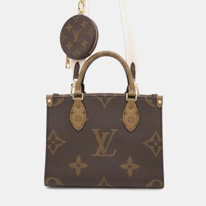 Louis Vuitton Onthego PM Brown Monogram Reverse Canvas Tote Bag, Tote Handbags - Luxury Closet catalog