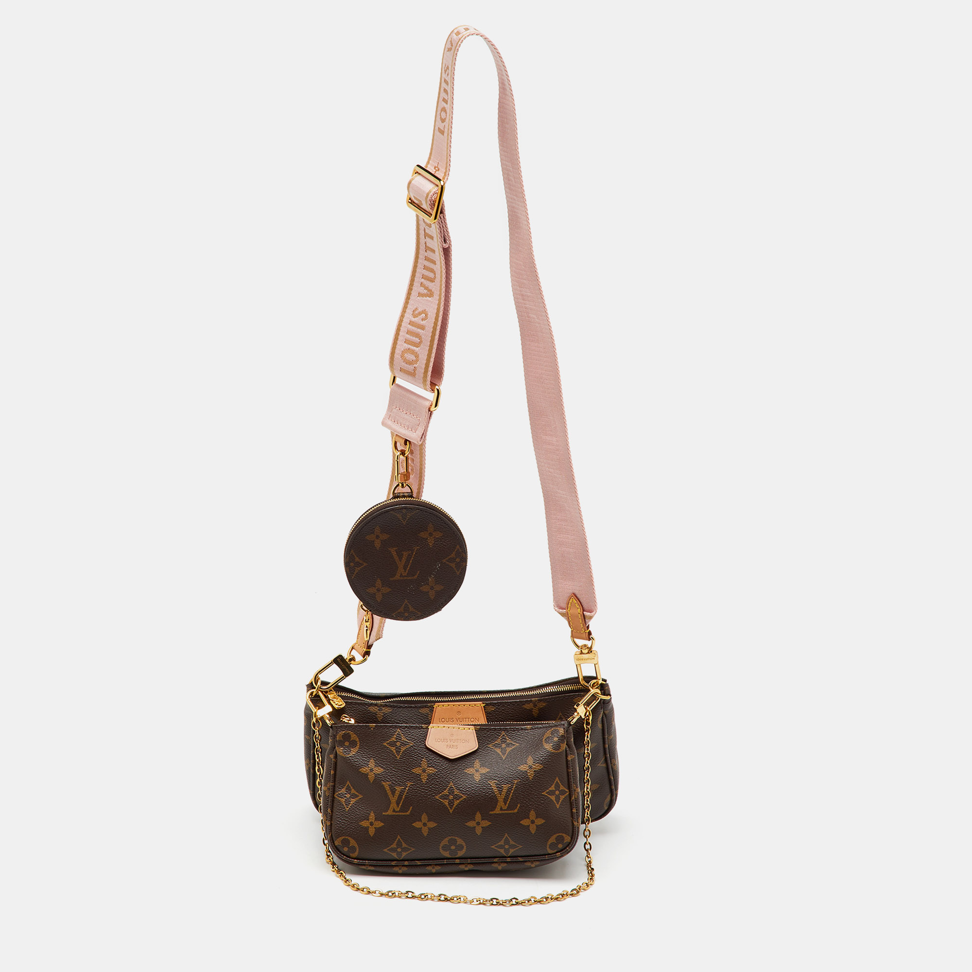 Louis Vuitton Rose Pink Monogram Canvas Multi Pochette Accessoires Bag, Shoulder Bags - Luxury Closet catalog