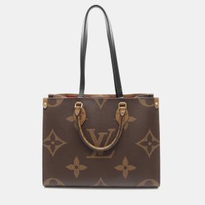 Louis Vuitton OnTheGo MM Brown/Beige Monogram Giant Canvas Tote Bag, Tote Handbags - Luxury Closet catalog