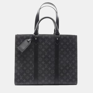 Louis Vuitton Sac Plat 24H Black Monogram Eclipse Canvas Tote Bag, Tote Handbags - Luxury Closet catalog