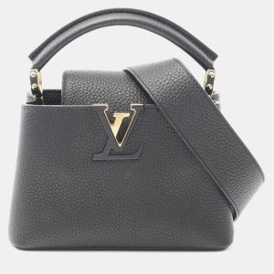 Louis Vuitton Capucines Mini Black Taurillon Clemence Leather Top Handle Bag, Satchels - Luxury Closet catalog