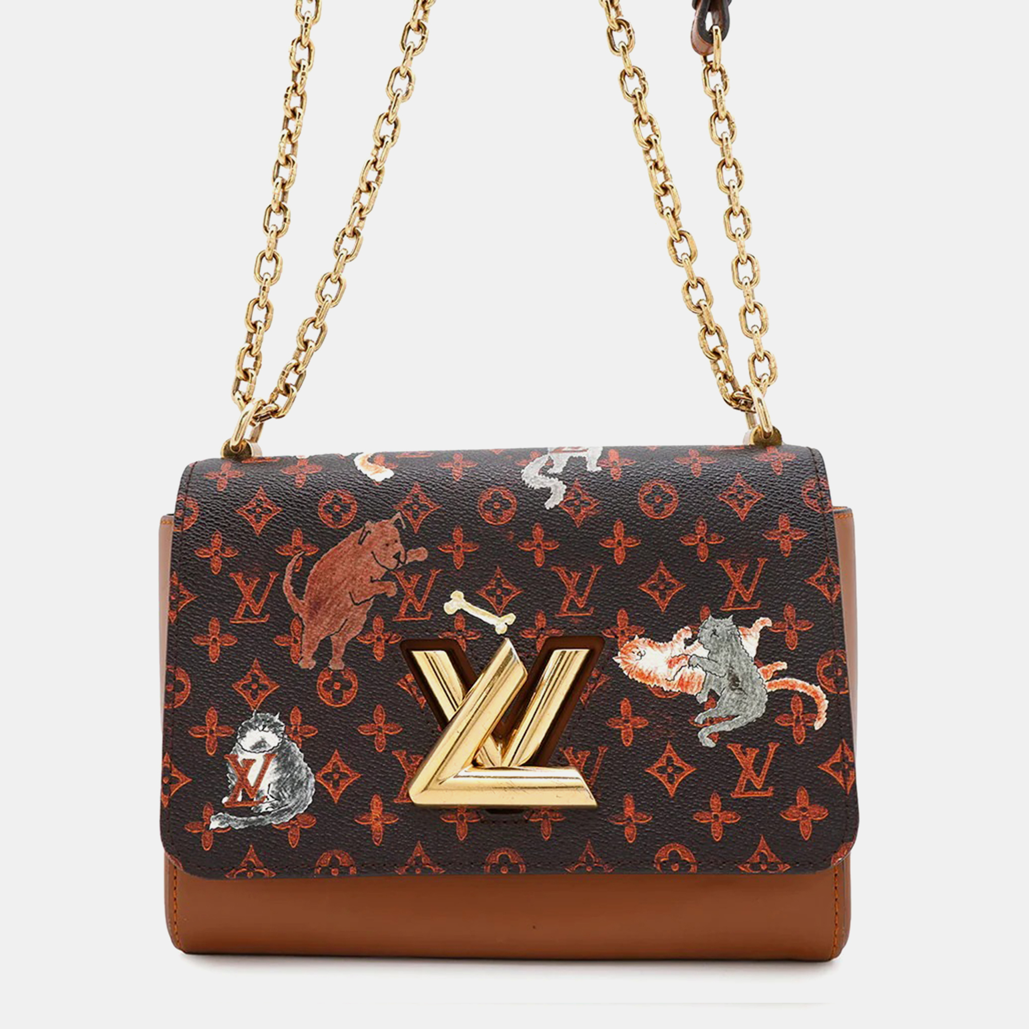 Louis Vuitton Sac Twist MM Orange Monogram Catogram Shoulder Bag, Tote Handbags - Luxury Closet catalog