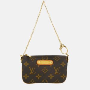 Louis Vuitton Pochette Milla PM Brown Monogram Canvas Clutch Bag, Handbags - Luxury Closet catalog