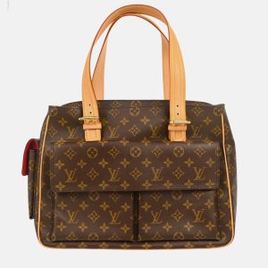 Louis Vuitton Multipli Cite Brown Monogram Canvas Top Handle Bag, Tote Handbags - Luxury Closet catalog