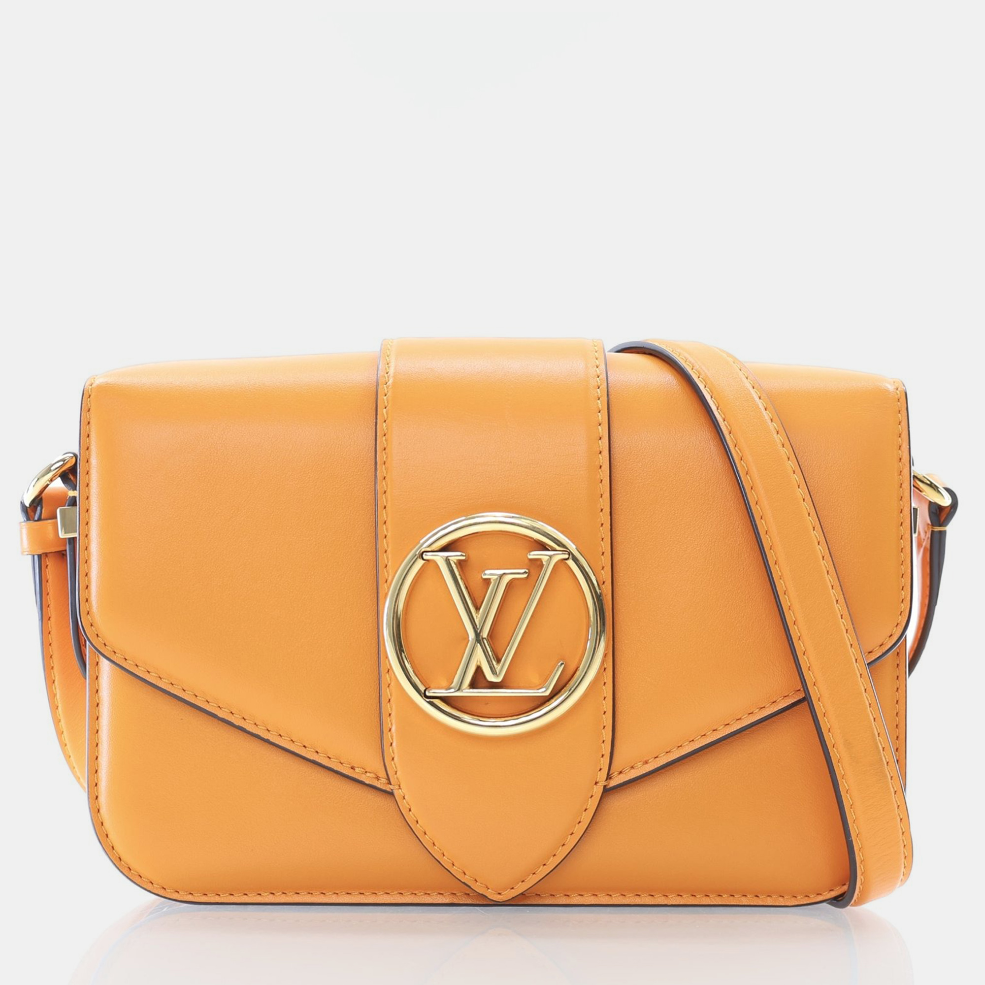 Louis Vuitton Pont 9 MM Orange Calfskin Shoulder Bag, Handbags - Luxury Closet catalog