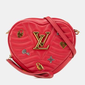 Louis Vuitton Red Calfskin Embellished New Wave Love Lock Crossbody, Shoulder Bags - Luxury Closet catalog