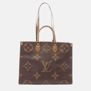 Louis Vuitton OnTheGo GM Coated Canvas Brown/Beige Monogram Giant Reverse Tote Bag, Tote Handbags - Luxury Closet catalog