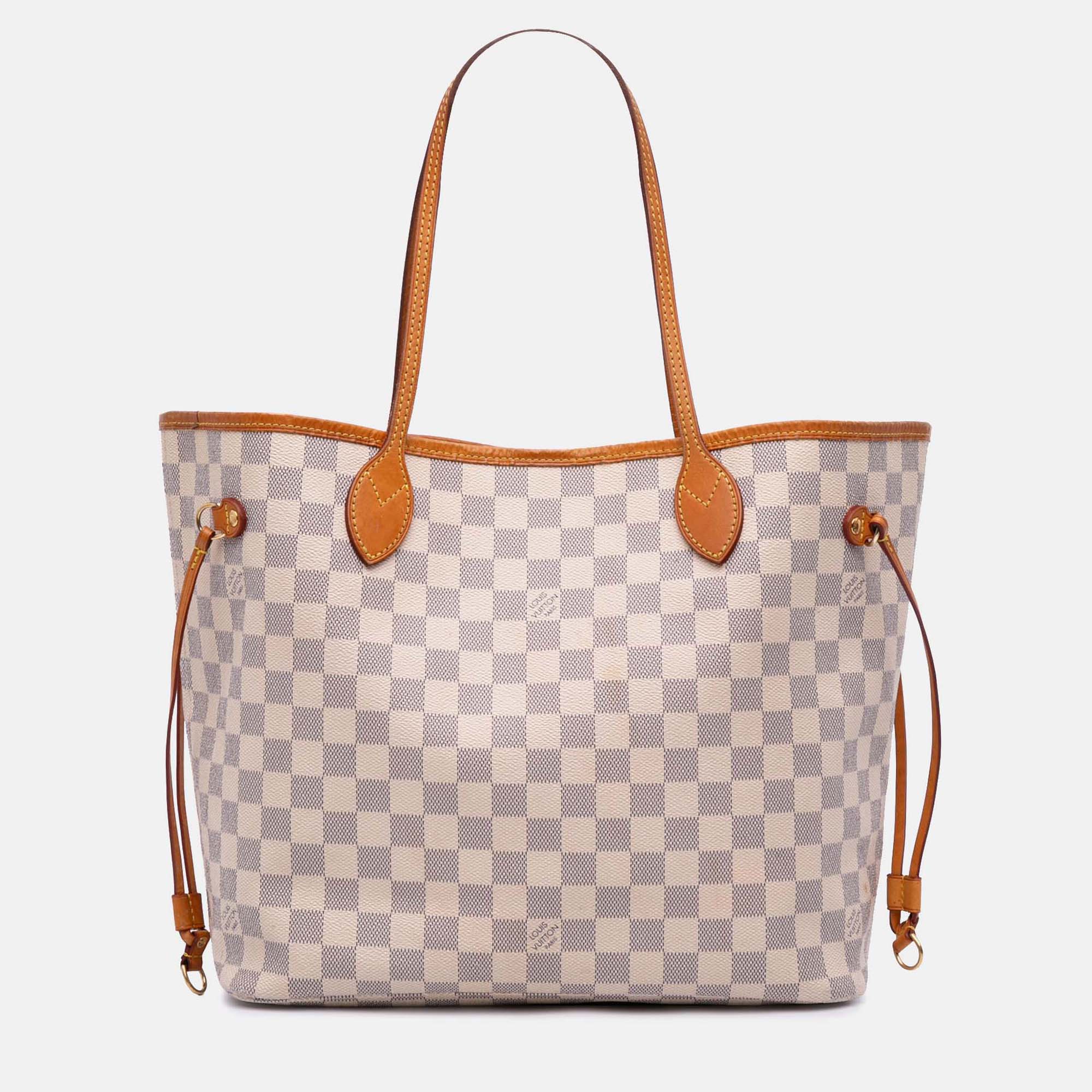 Louis Vuitton White Damier Azur Neverfull MM, Tote Handbags - Luxury Closet catalog