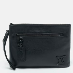 Louis Vuitton Black Aerogram Leather Takeoff Pouch, Clutches & Special Occasion Bags - Luxury Closet catalog