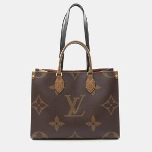 Louis Vuitton OnTheGo MM Brown/Beige Monogram Giant Canvas Tote Bag, Tote Handbags - Luxury Closet catalog