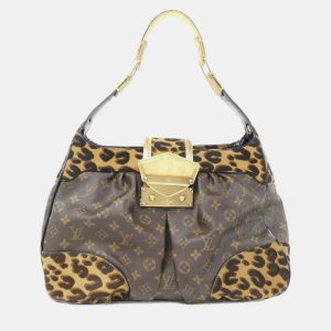 Louis Vuitton Polly Brown Monogram Leopard Shoulder Bag, Handbags - Luxury Closet catalog