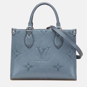 Louis Vuitton Blue Metallic Monogram Giant Empreinte Onthego PM, Satchels - Luxury Closet catalog