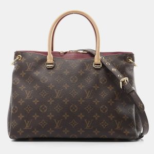 Louis Vuitton Pallas Monogram Aurore Brown Bordeaux Coated Canvas Leather Handbag, Tote Handbags - Luxury Closet catalog