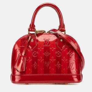 Louis Vuitton Red Monogram Vernis Rayures Alma BB Bag, Satchels - Luxury Closet catalog