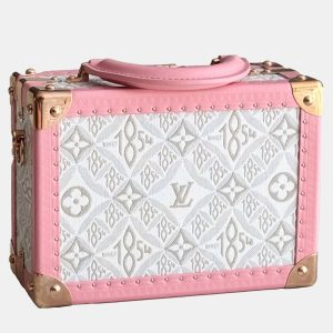 Louis Vuitton Since 1854 Bleeker Box Pink & White Jacquard Top Handle Bag, Handbags - Luxury Closet catalog