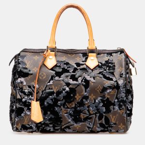Louis Vuitton Brown Monogram Fleur De Jais Sequins Speedy 30, Satchels - Luxury Closet catalog