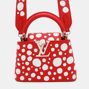 Louis Vuitton Capucines Mini Red Infinity Dot Leather Shoulder Bag, Satchels - Luxury Closet catalog